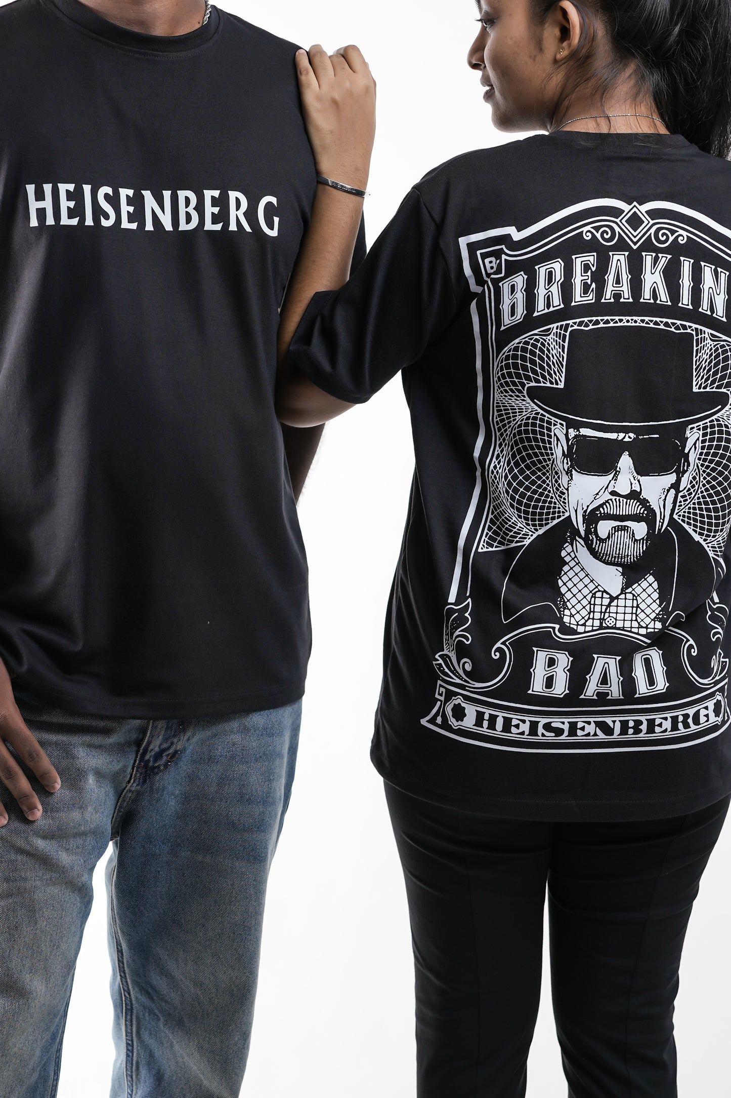 Black Heisenberg Tribute Oversized Crew Neck T-Shirt