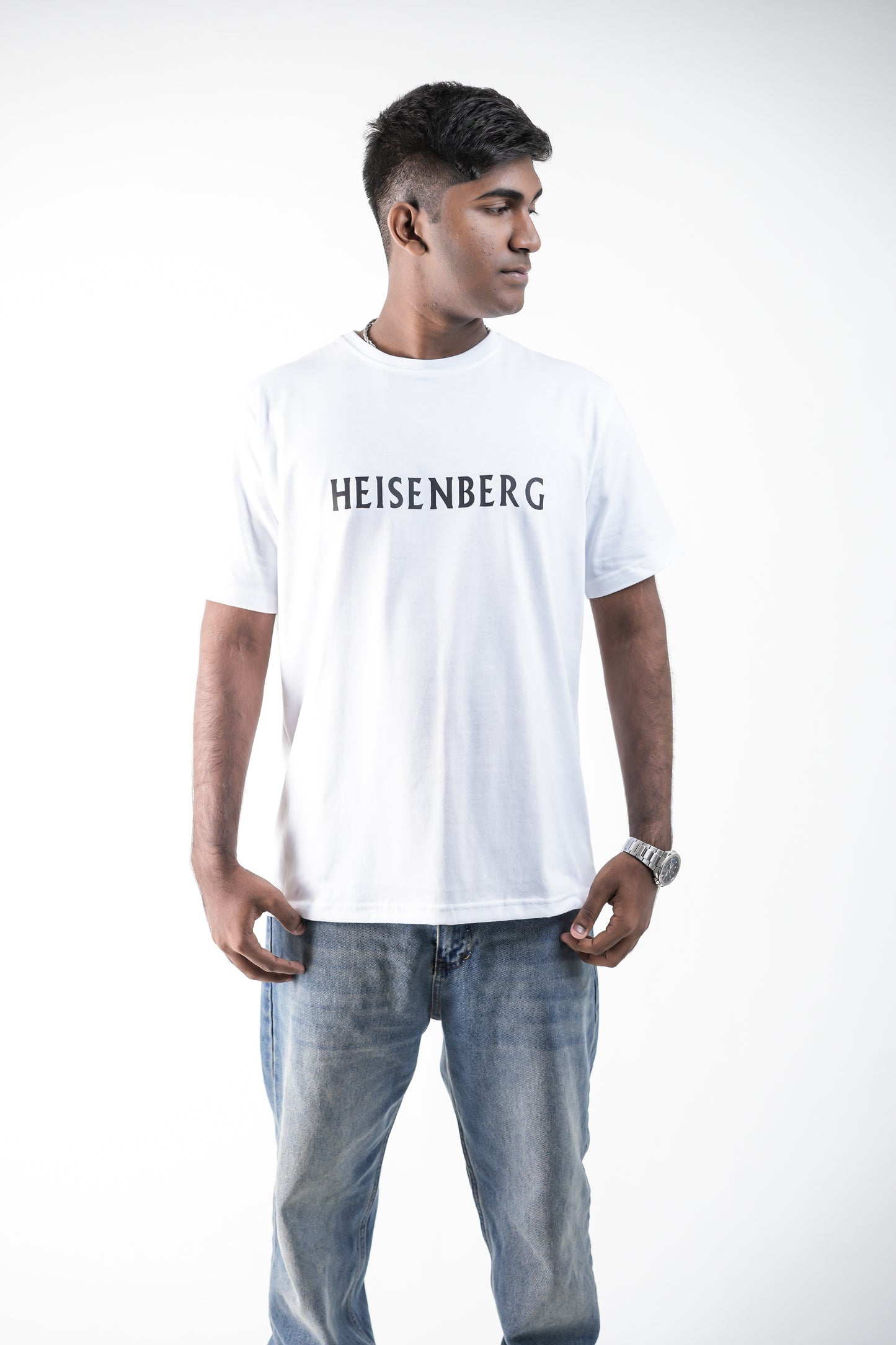 White Heisenberg Tribute Oversized Crew Neck T-Shirt