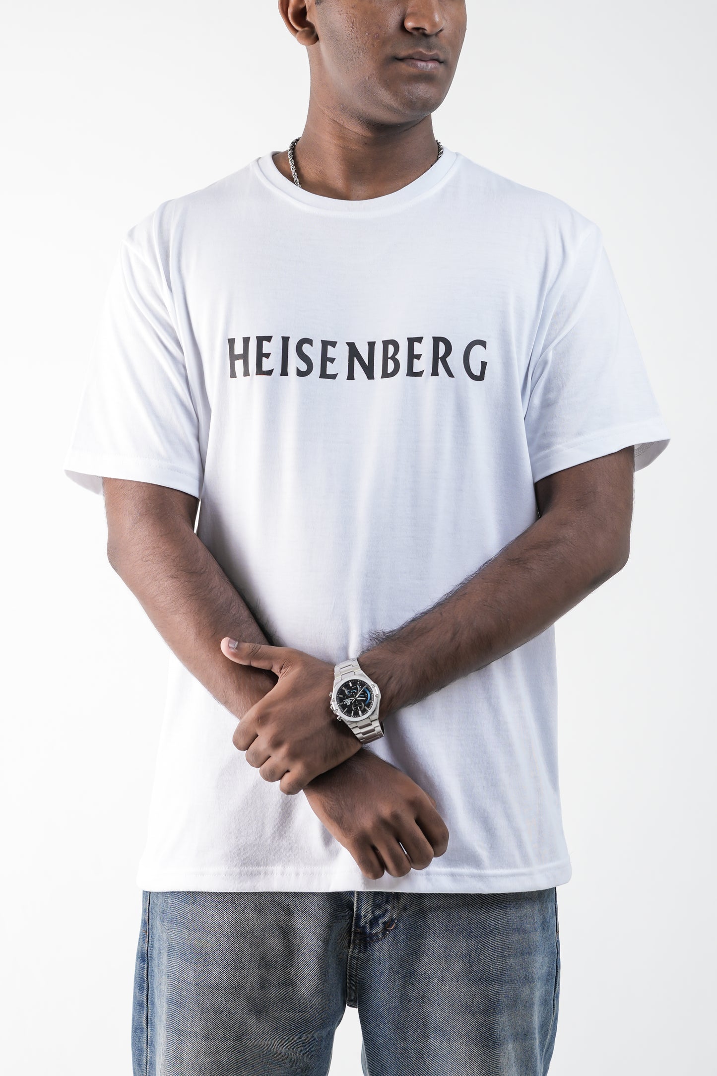 White Heisenberg Tribute Oversized Crew Neck T-Shirt