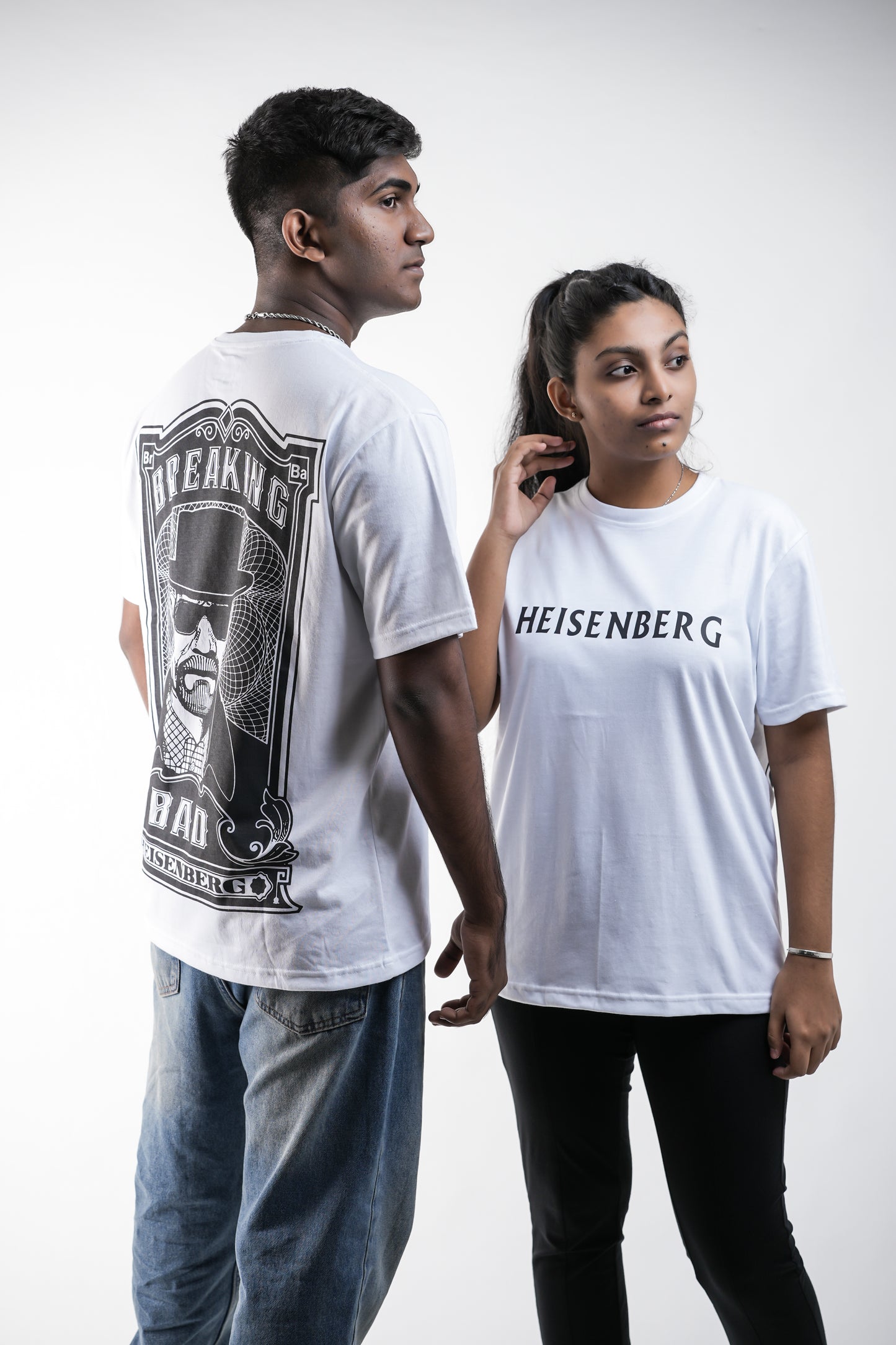 White Heisenberg Tribute Oversized Crew Neck T-Shirt