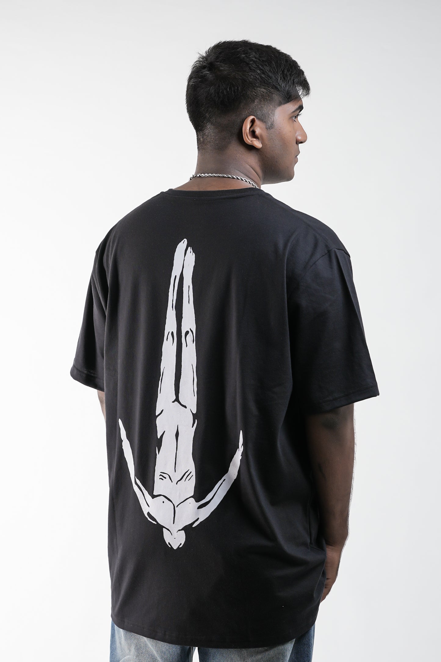 Black Afterlife Tribute Oversized Crew Neck T-Shirt