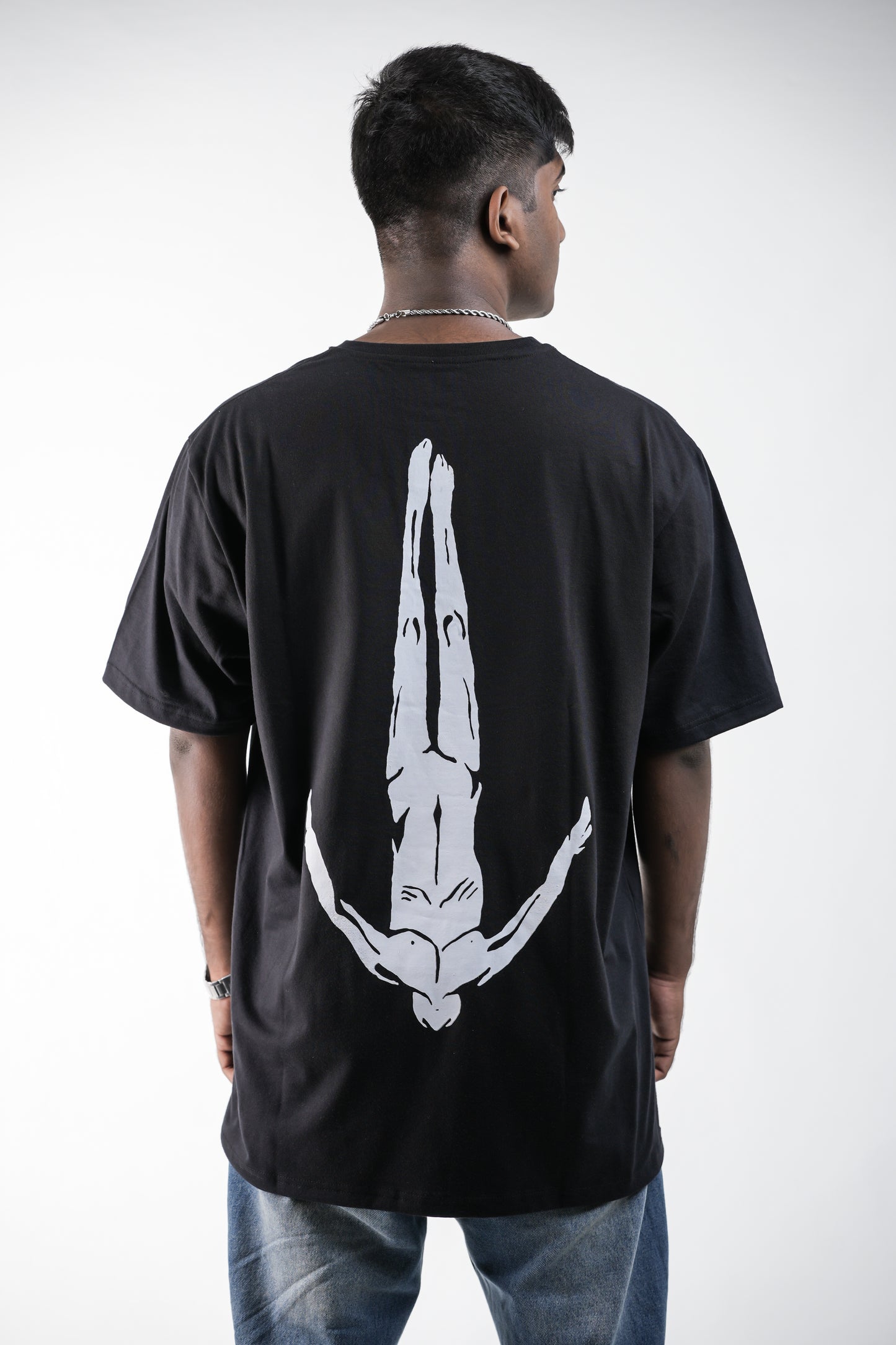 Black Afterlife Tribute Oversized Crew Neck T-Shirt