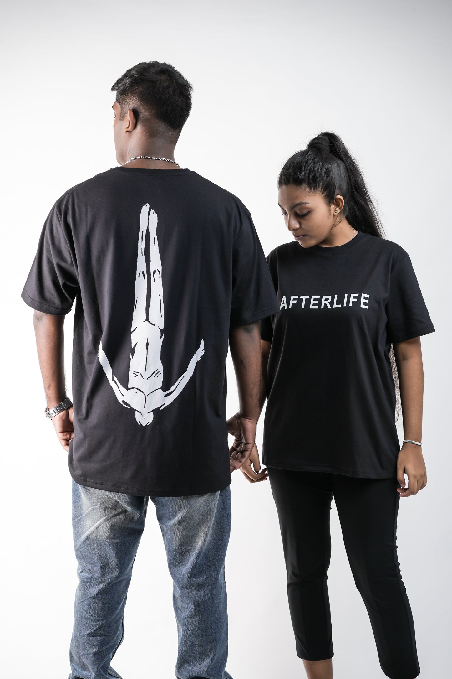 Black Afterlife Tribute Oversized Crew Neck T-Shirt