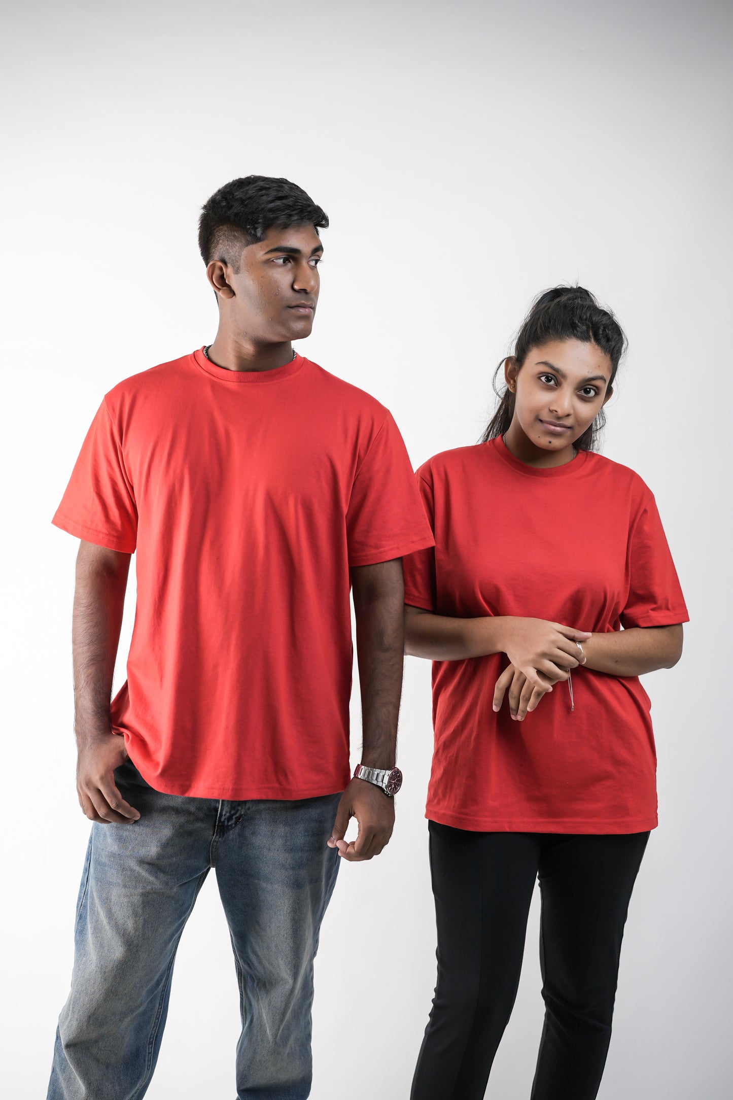 Crimson Red Oversized Crew Neck T-Shirt