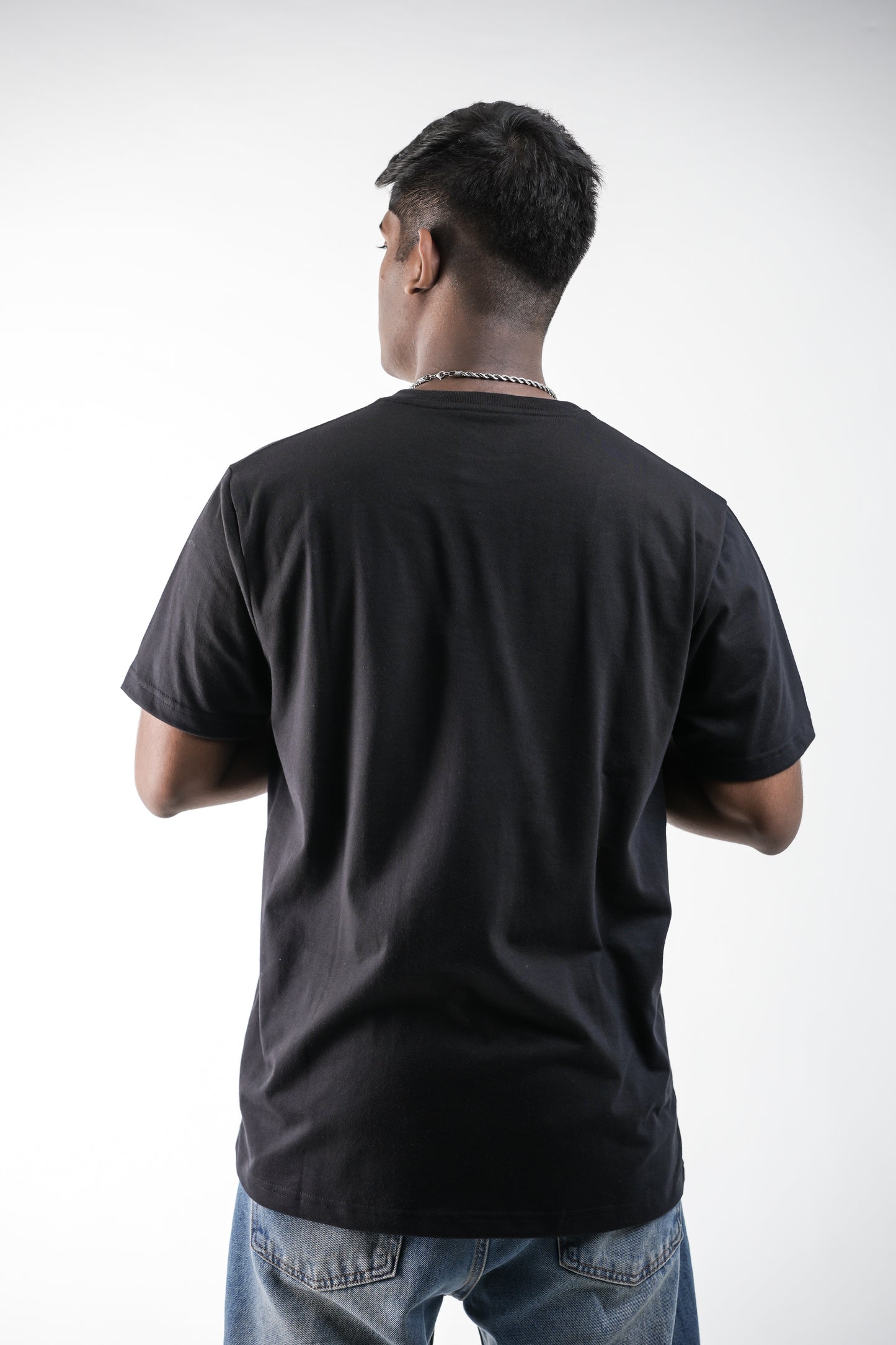 Raven Black Oversized Crew Neck T-Shirt